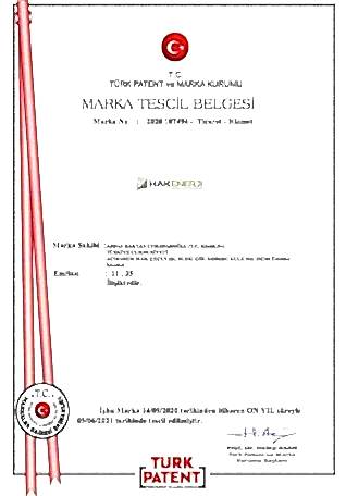 hak enerji patent